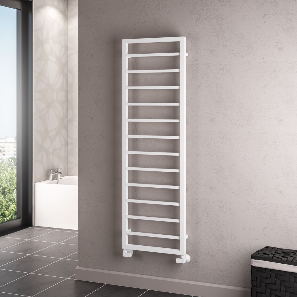 Ryton 1600 x 500mm. Towel Rail Matt White