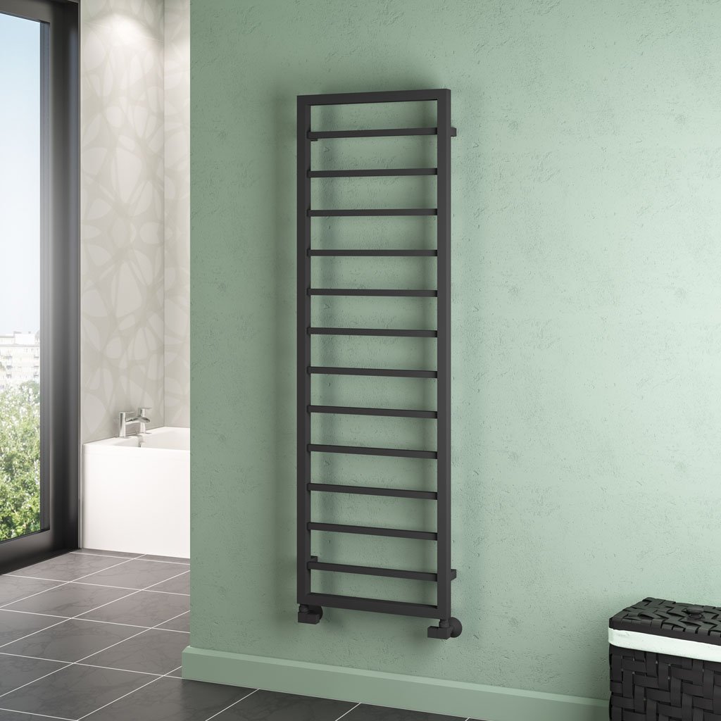 Ryton 1600 x 500mm. Towel Rail Matt Anthracite