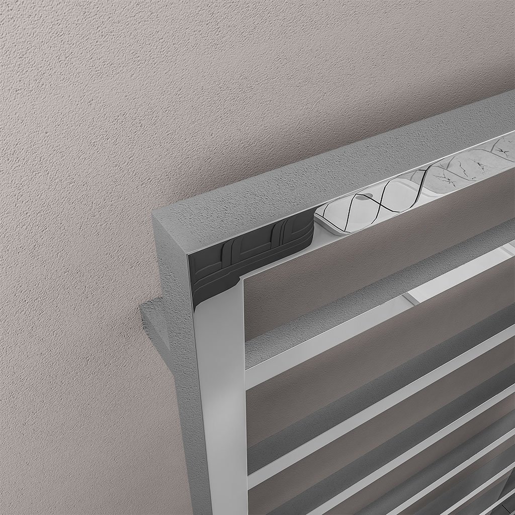 Ryton 800 x 500mm. Towel Rail Chrome