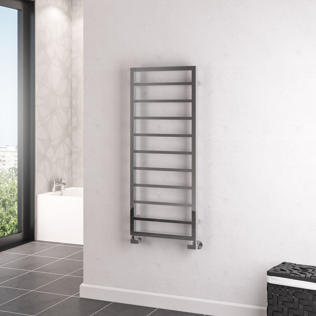 Ryton 1200 x 500mm. Towel Rail Chrome