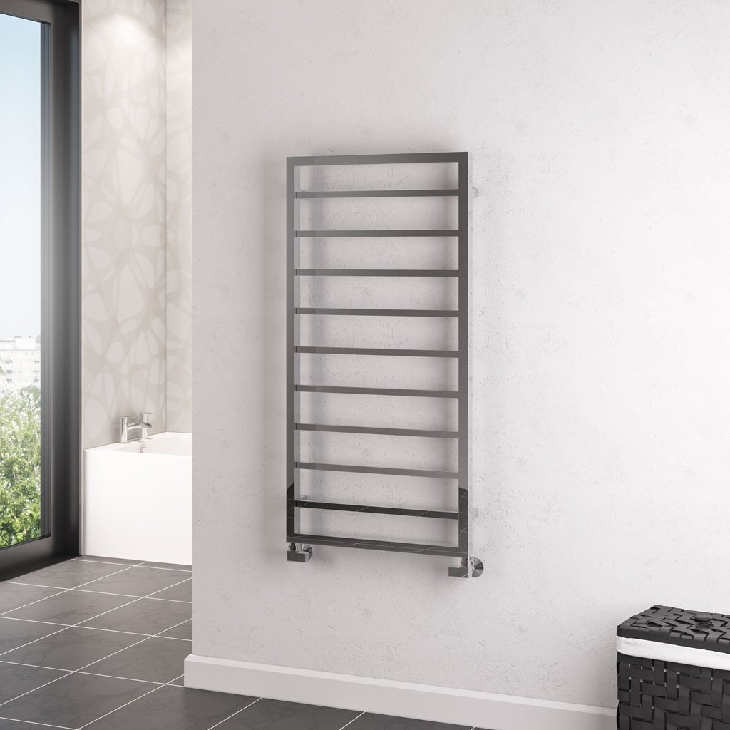 Ryton 1200 x 600mm. Towel Rail Chrome