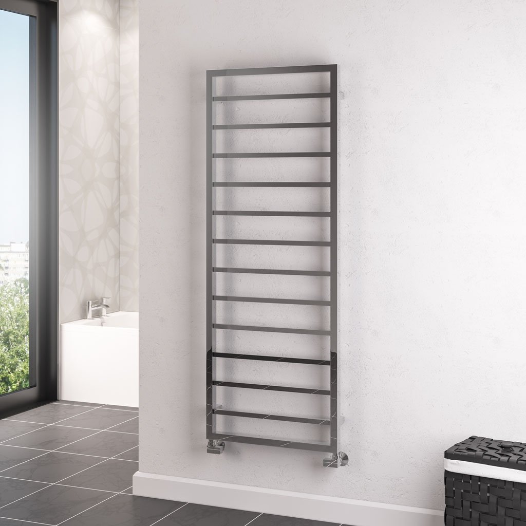 Ryton 1600 x 600mm. Towel rail Chrome