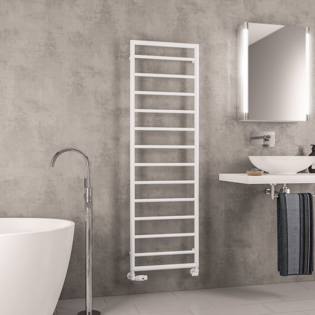 Kenilworth 1600 x 500mm. Towel Rail Matt White