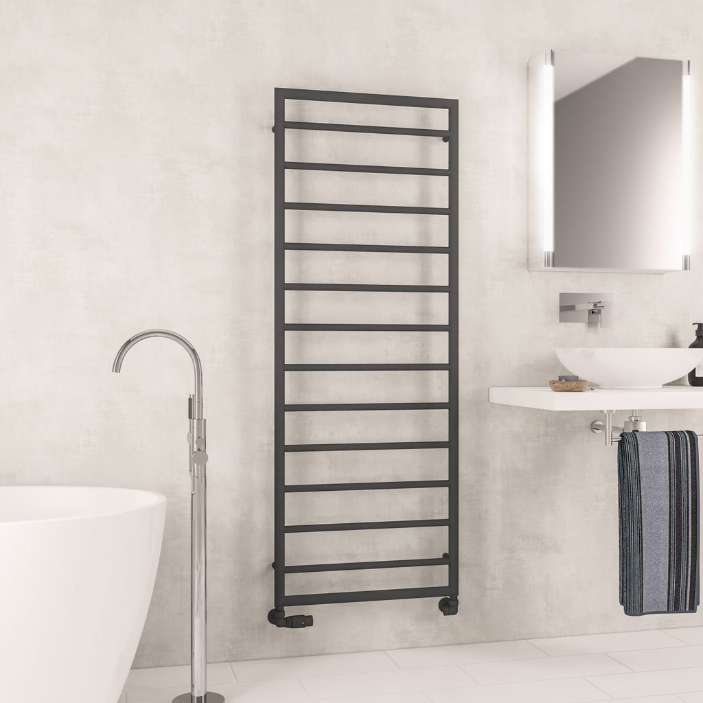 Kenilworth 1600 x 600mm. Towel Rail Matt Anthracite