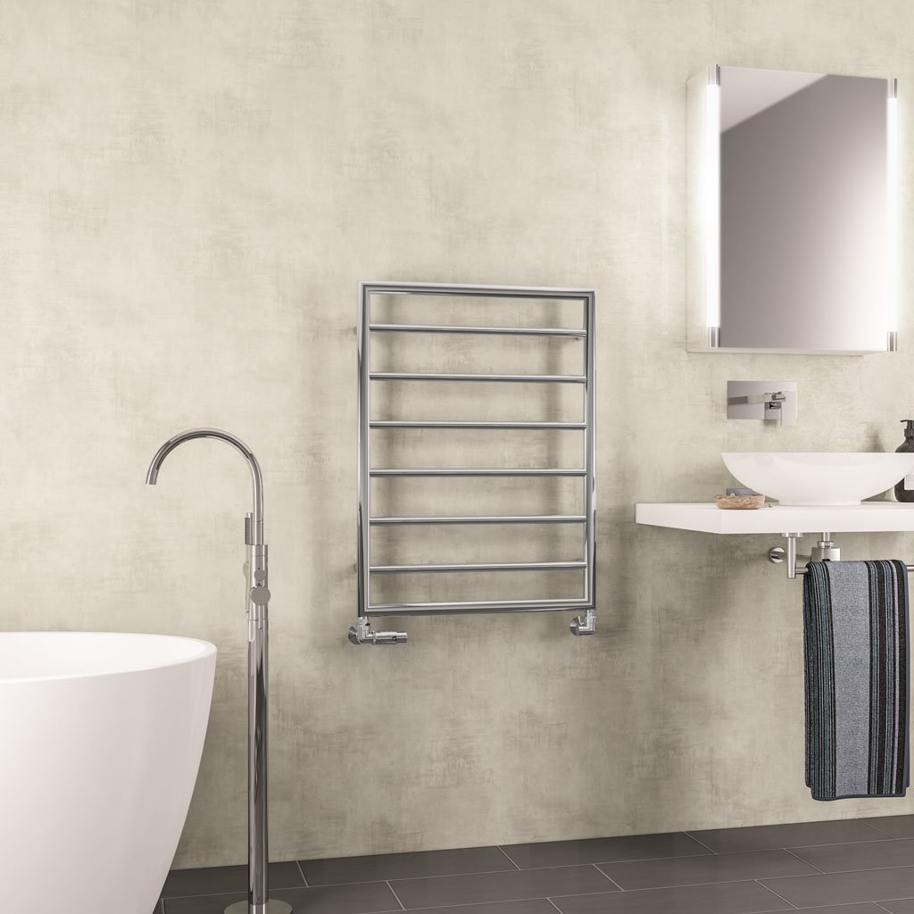 Kenilworth 800 x 600mm. Towel Rail Chrome