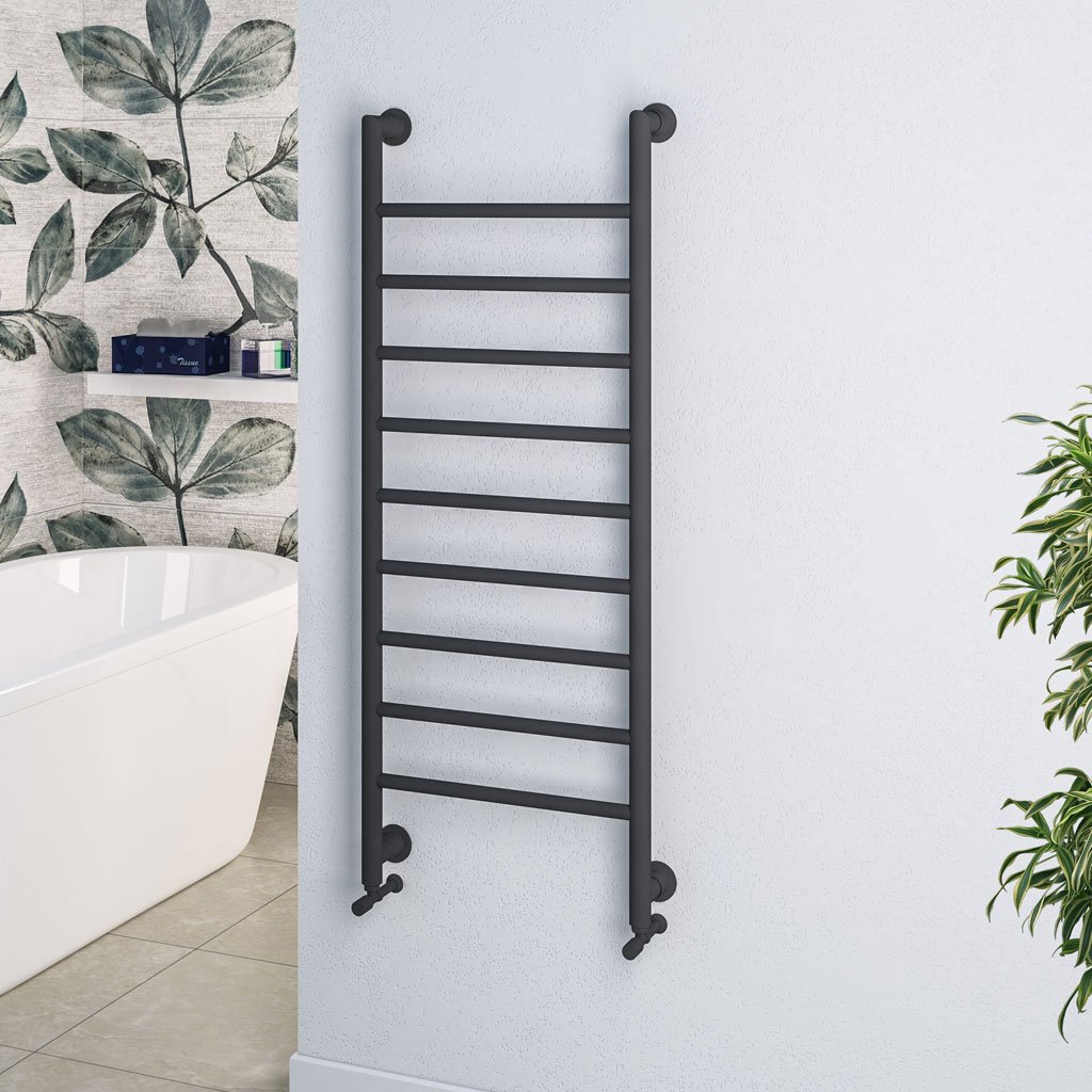 Eshton 800 x 500mm. Towel Rail Matt Anthracite