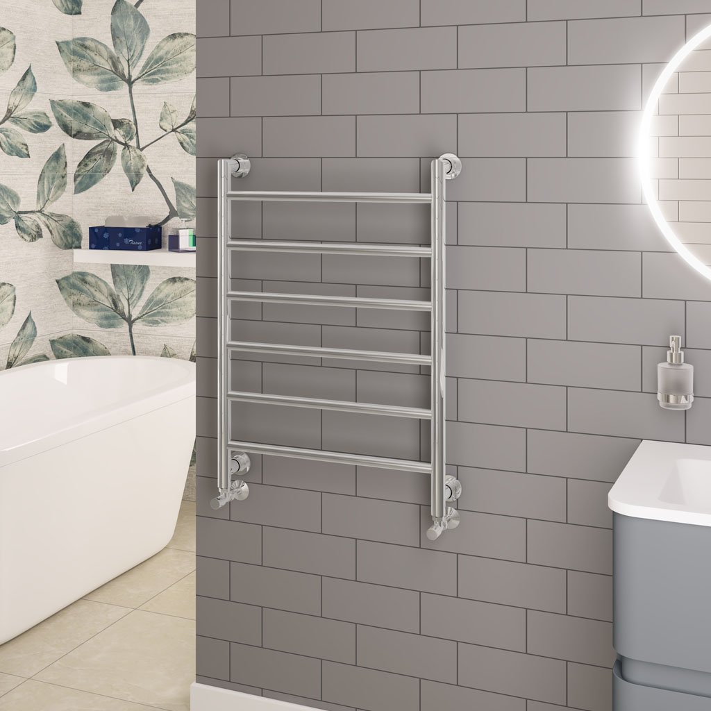 Eshton 800 x 600mm. Towel Rail Chrome