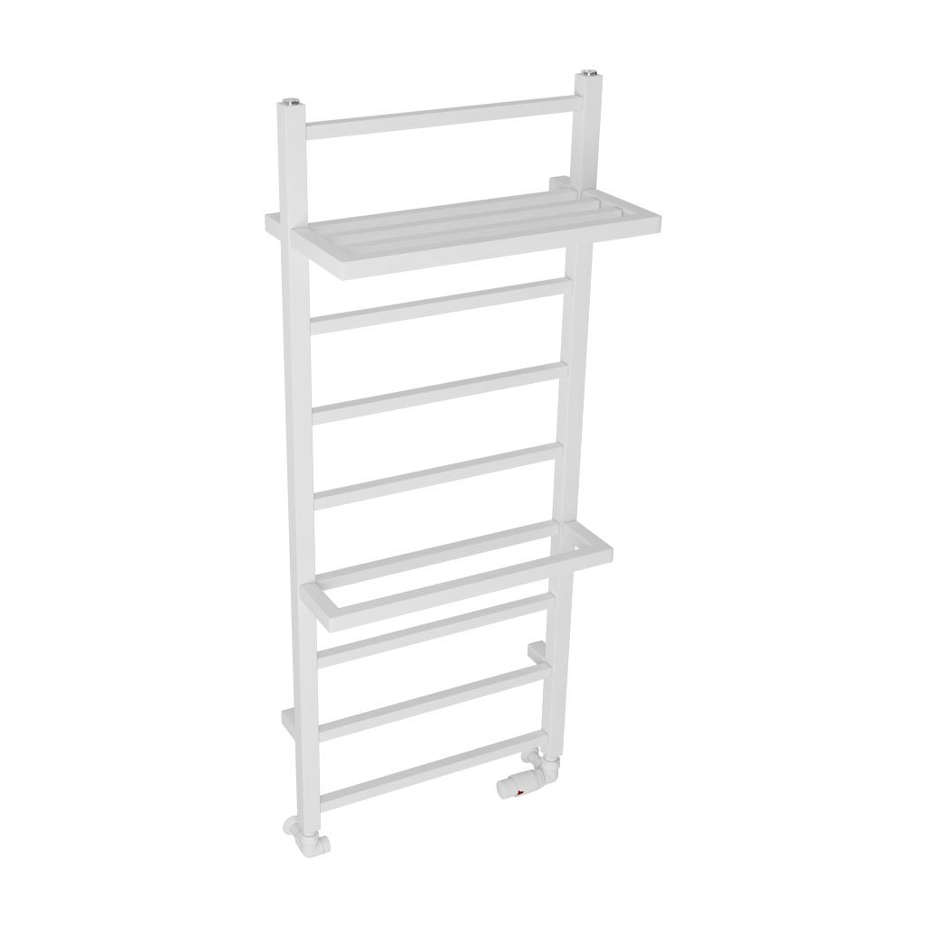 Launton Designer Towel Rail 1200x500mm Matt White