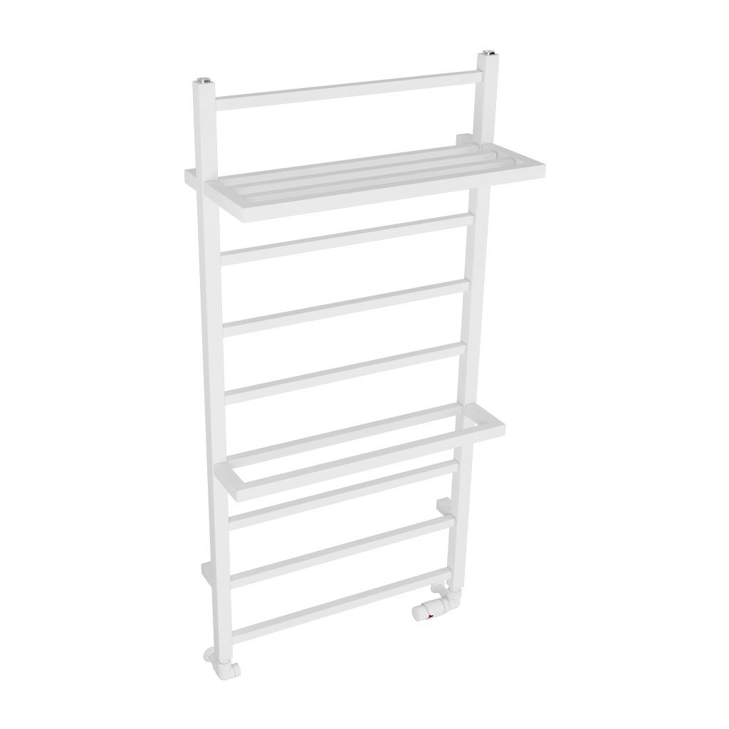 Launton Designer Towel Rail 1200x600mm Matt White