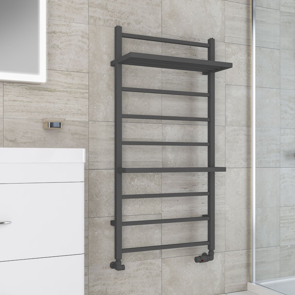 Launton Designer Towel Rail 1200x600mm Matt Anthracite