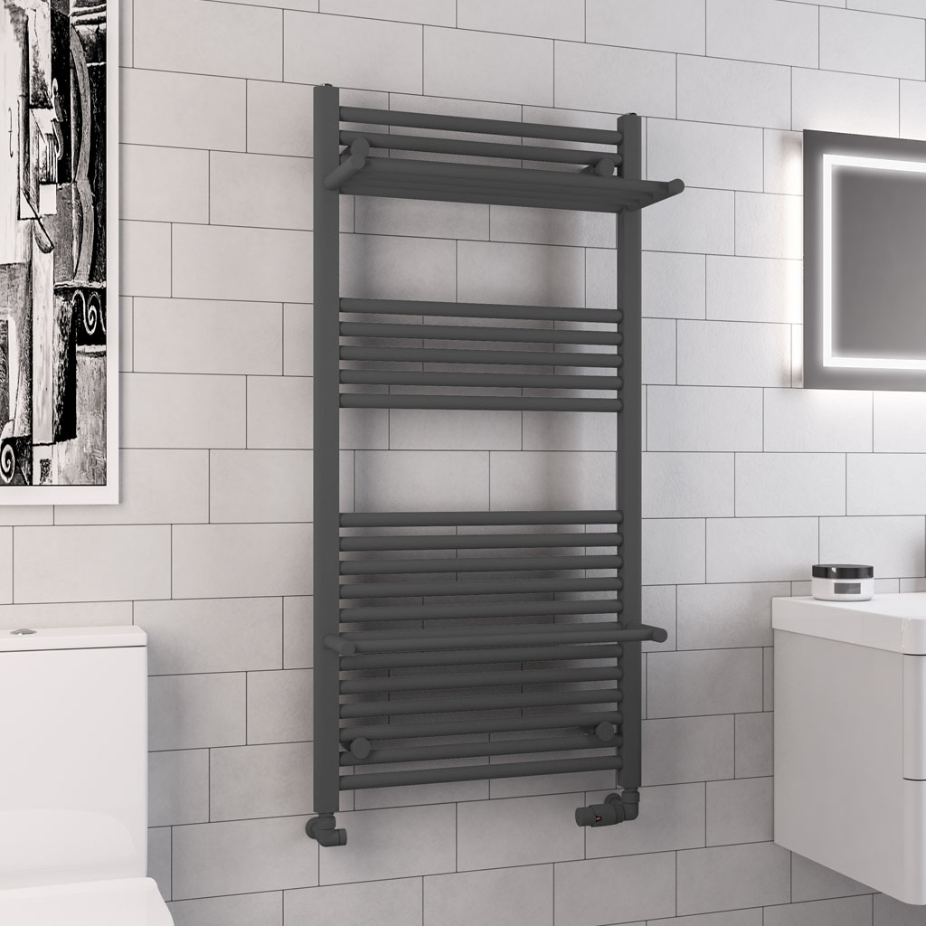 Haddenham Designer Towel Rail 1200x600mm Matt Anthracite