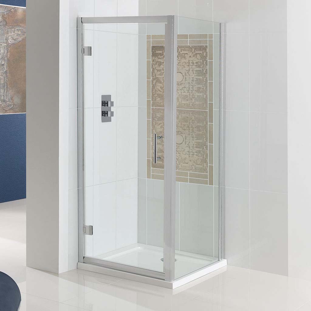 Vulcan 1850mm x 700mm Hinge Shower Door - Chrome