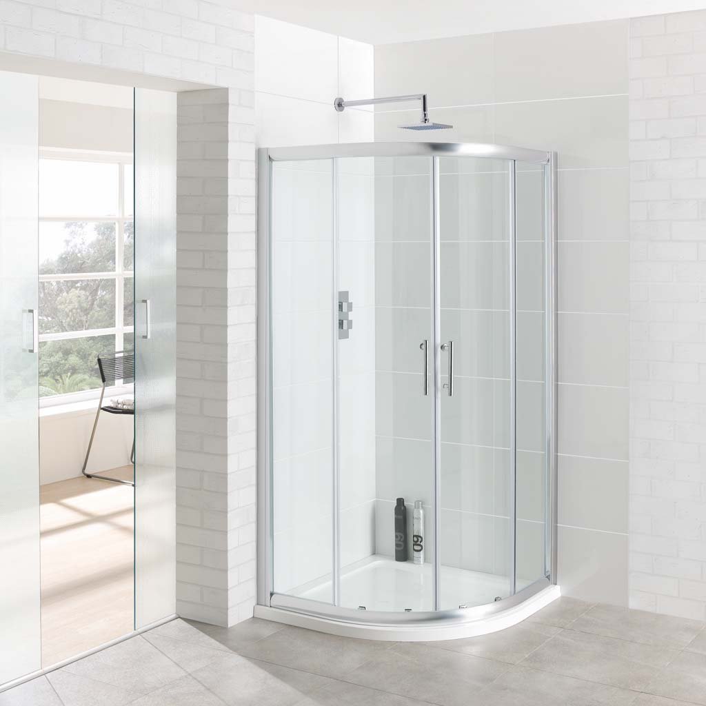 Vantage Easy Clean 800x800mm Quadrant Shower Enclosure - Chrome