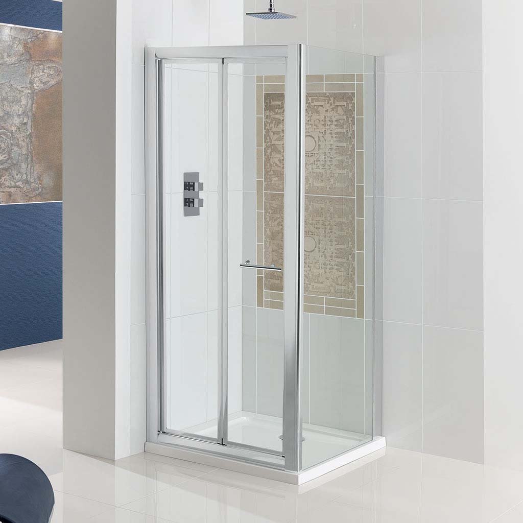 Vulcan 5mm 1850mm x 900mm Bi-Fold Shower Door - Chrome