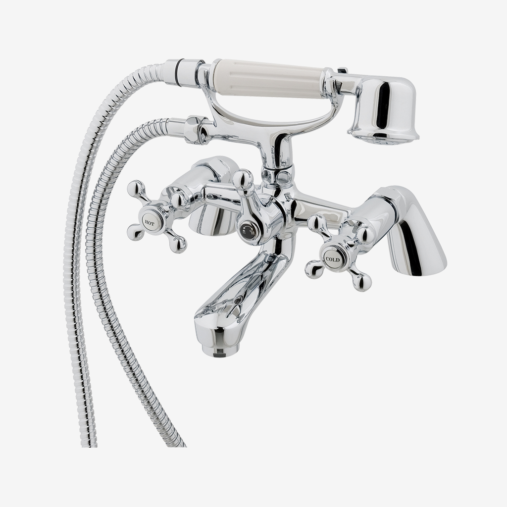 Stenhouse Luxury Bath Shower Mixer (BSM) Tap with Handset Chrome