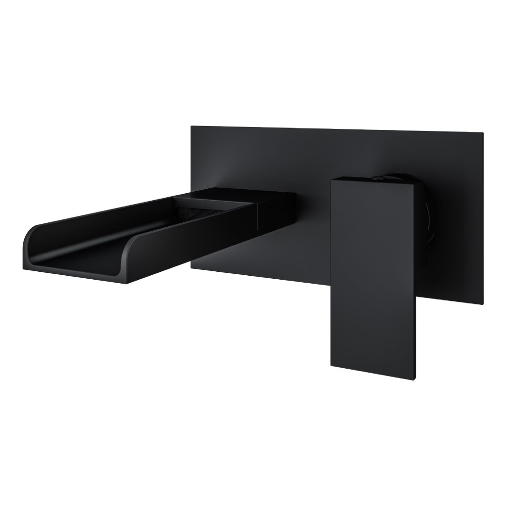 Chetwode Wall Mounted Bath Filler Tap Black