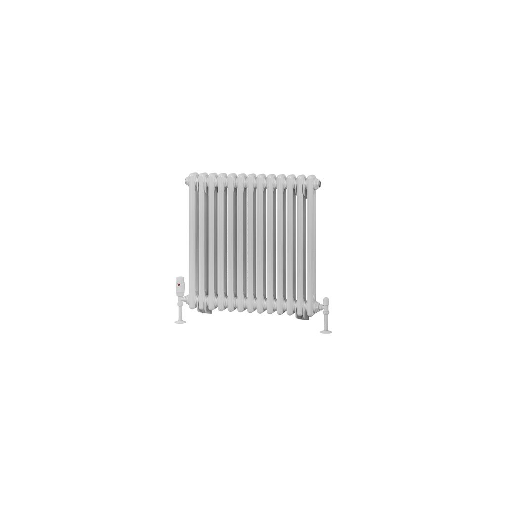 Rivassa 2 Column Radiator 600 x 608mm Gloss White