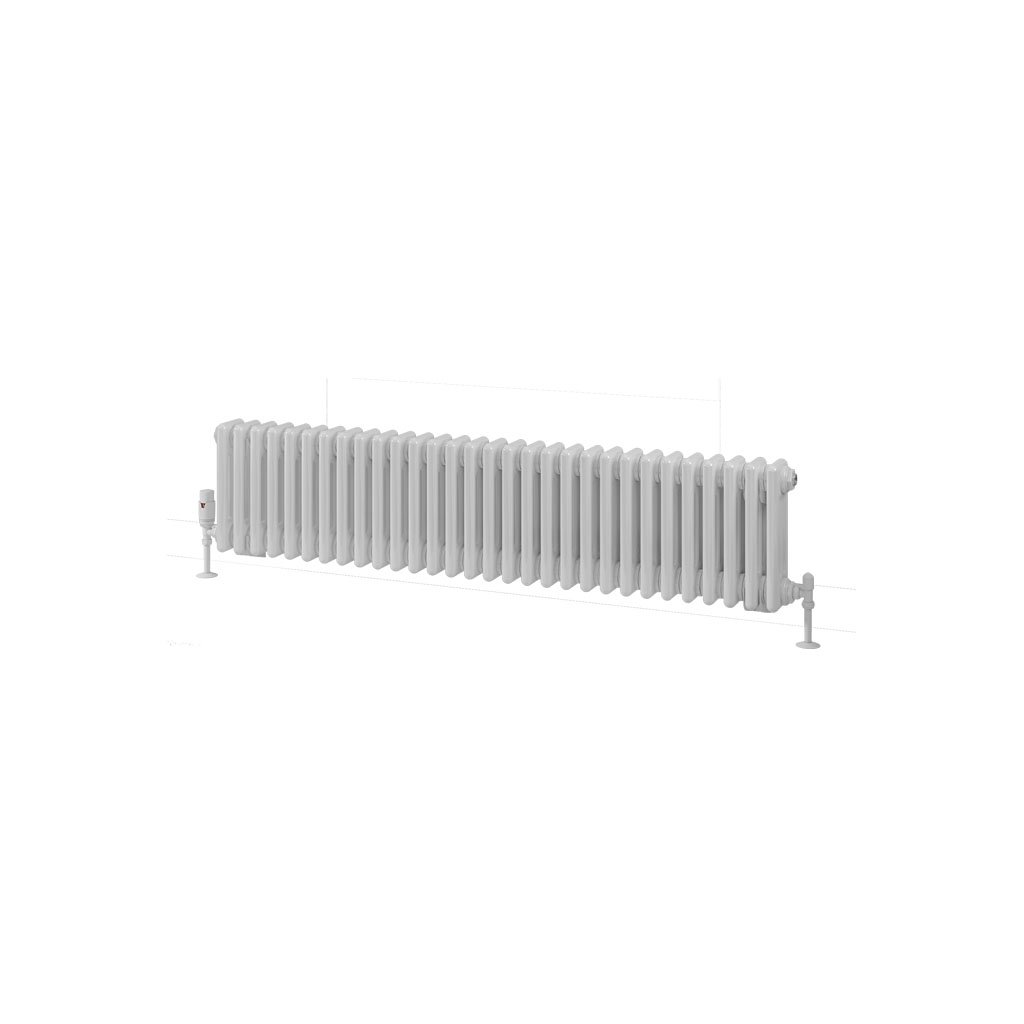 Rivassa 3 Column Radiator 300 x 1373mm Gloss White