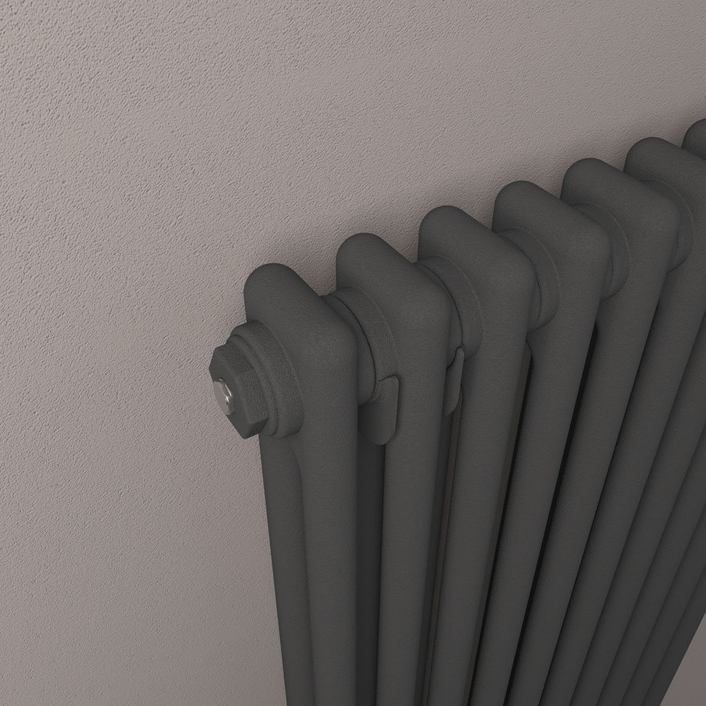 Rivassa 2 Column Rad. 600x1148mm Matt Anthracite