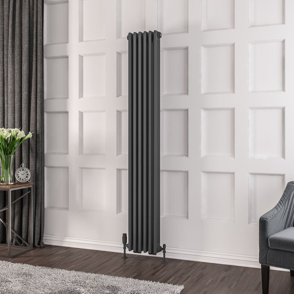 Rivassa 3 Column Rad. 1800x293mm Matt Anthracite