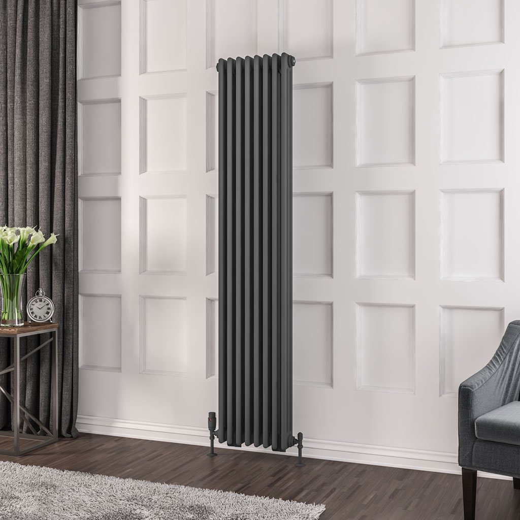 Rivassa 3 Column Rad. 1800x383mm Matt Anthracite