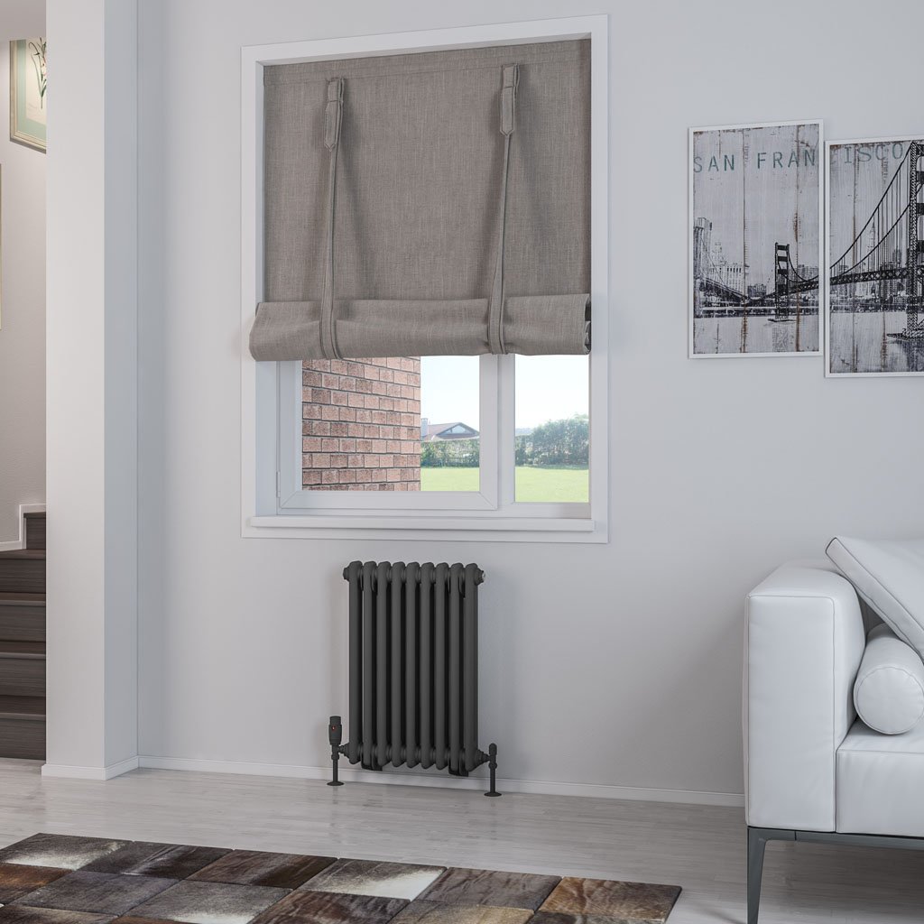 Rivassa 2 Column Radiator 600 x 428mm Matt Anthracite