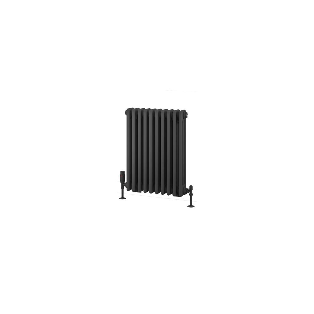 Rivassa 3 Column Radiator 600 x 473mm Matt Anthracite