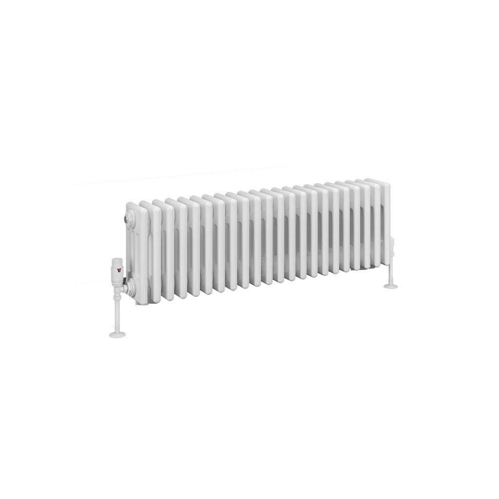 Rivassa 4 Column Radiator 300 x 1010mm Gloss White