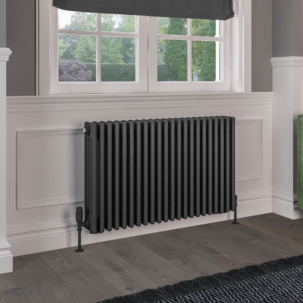 Rivassa 4 Column Radiator 600 x 1010mm Matt Anthracite