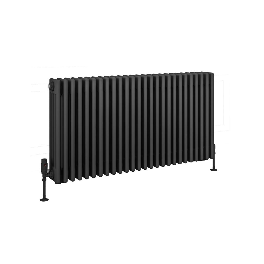 Rivassa 4 Column Radiator 600 x 1190mm Matt Anthracite