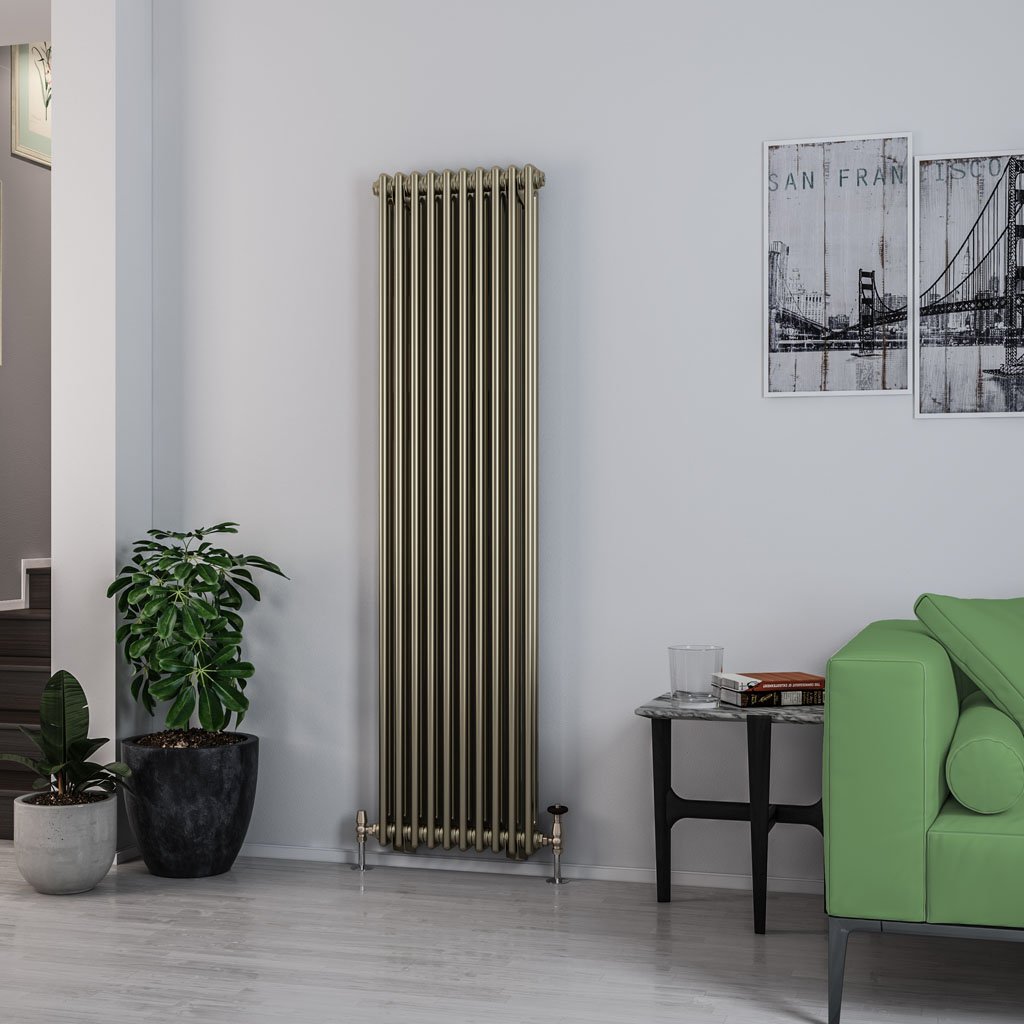 Rivassa 2 Column Radiator 1800 x 473mm Bronze Effect