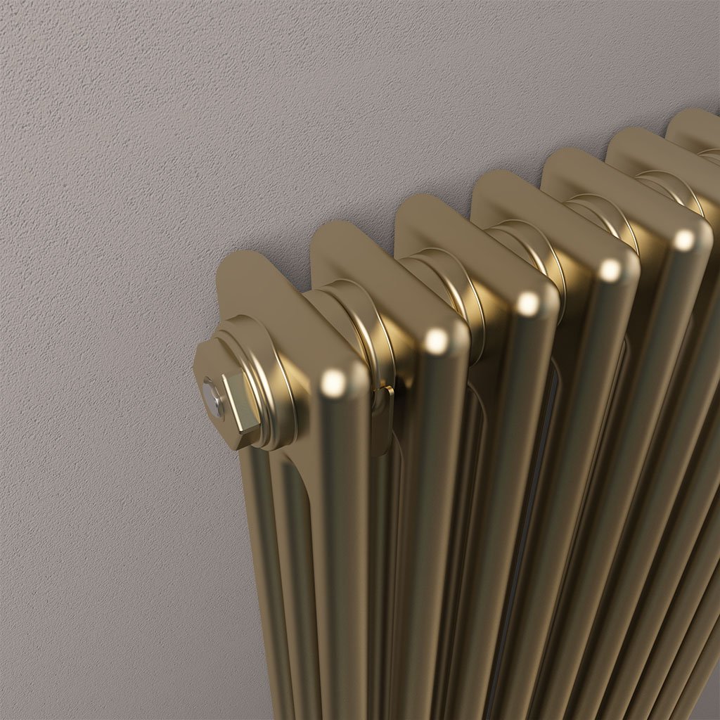 Rivassa 3 Column Radiator 600 x 833mm Bronze Effect