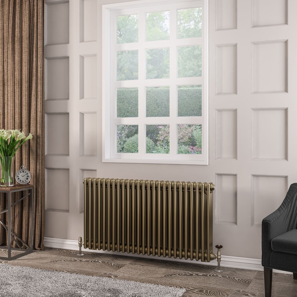 Rivassa 3 Column Radiator 600 x 1148mm Bronze Effect