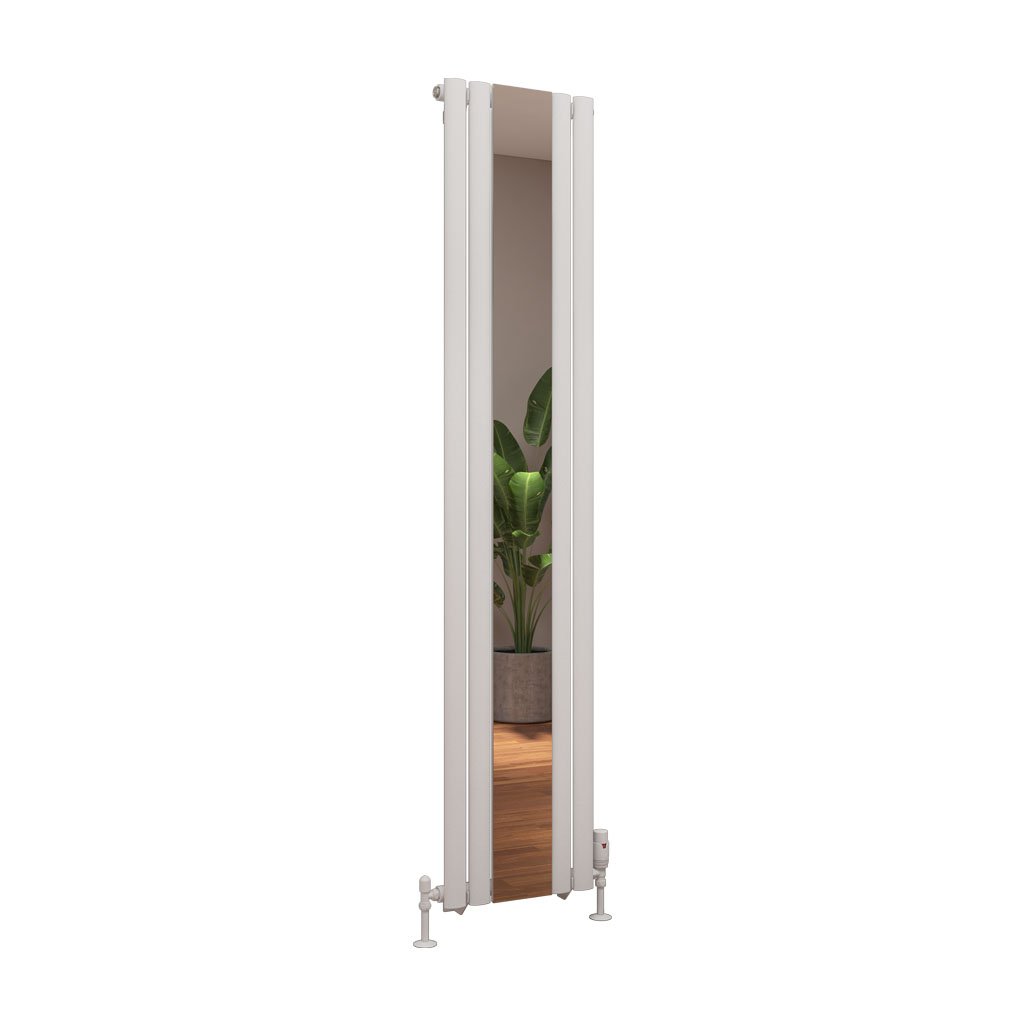 Tunstall Mirror 1800 x 380 Radiator Matt White