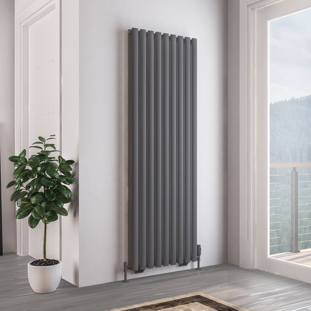 Tunstall Double 1800 x 630 Radiator Matt Anthracite