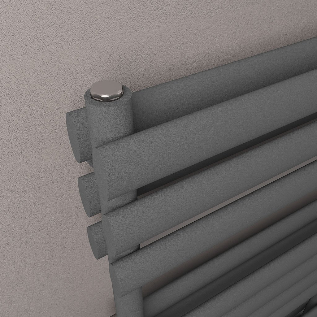 Tunstall Double 1200 x 500 Towel Rail Matt Anthracite