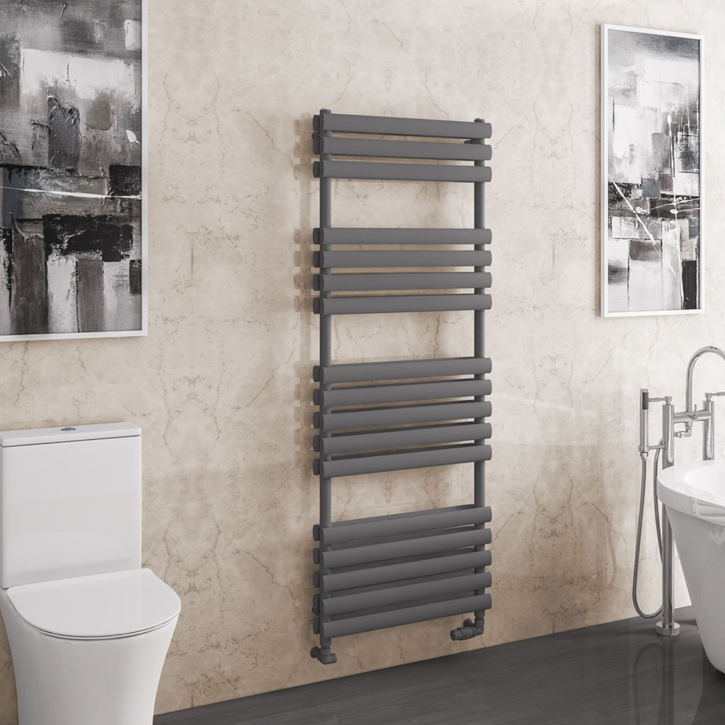 Tunstall Double 1600 x 600 Towel Rail Matt Anthracite