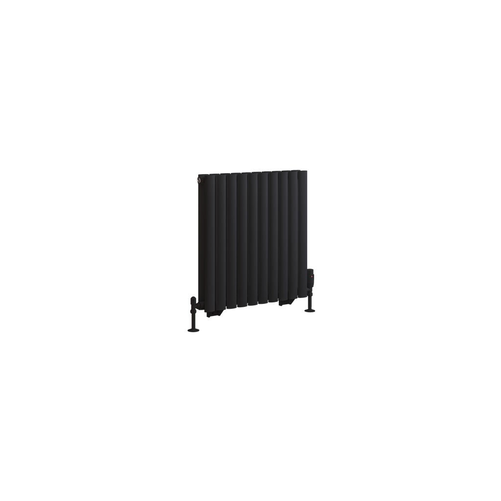 Tunstall Double 600 x 589 Radiator Matt Black