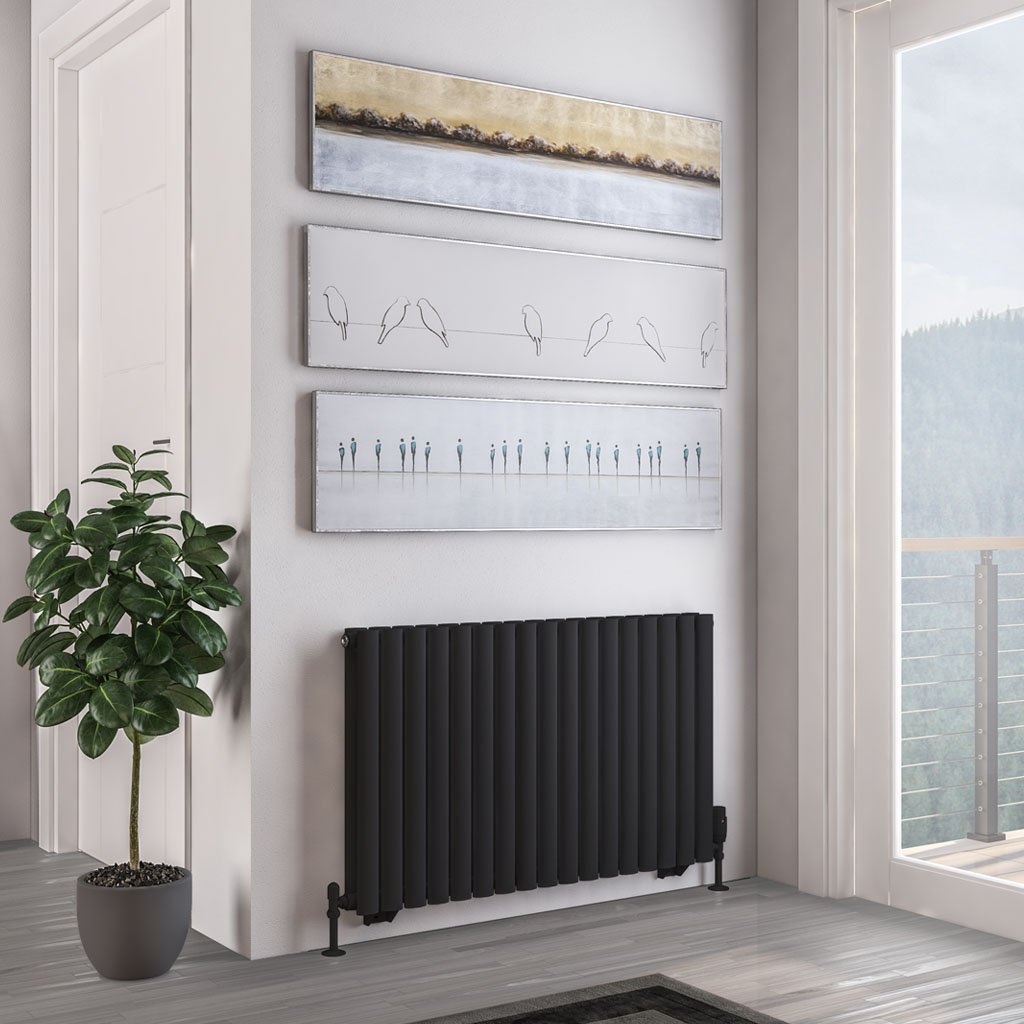 Tunstall Double 600 x 1002 Radiator Matt Black