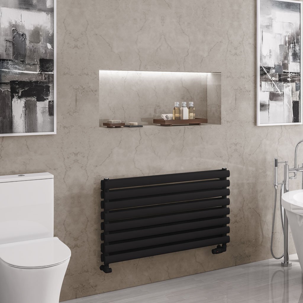 Tunstall Double 560 x 1000 Towel Rail Matt Black