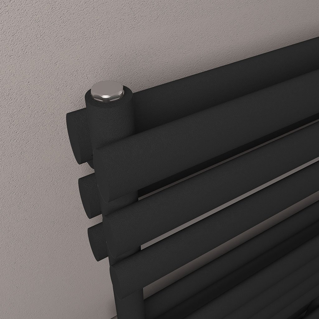 Tunstall Double 800 x 600 Towel Rail Matt Black