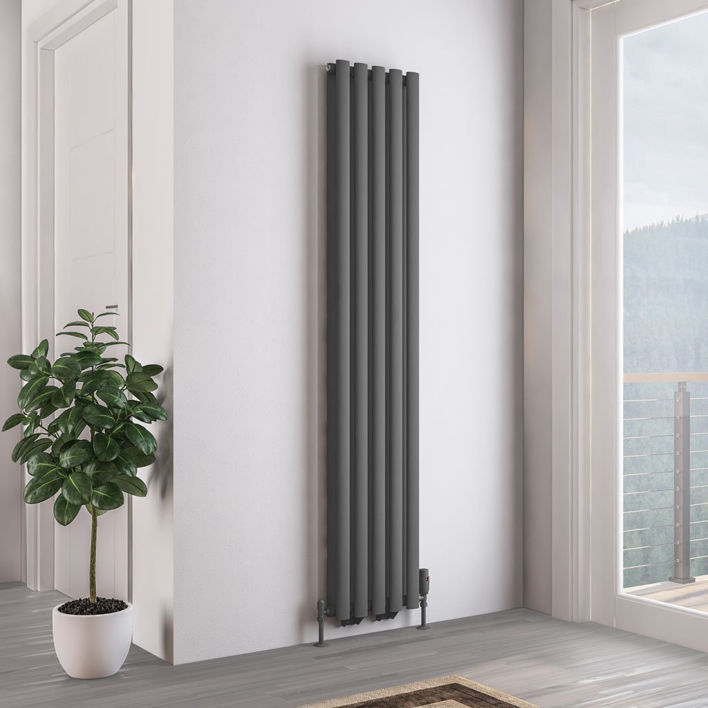 Tunstall Double 1800 x 350 Radiator Matt Anthracite