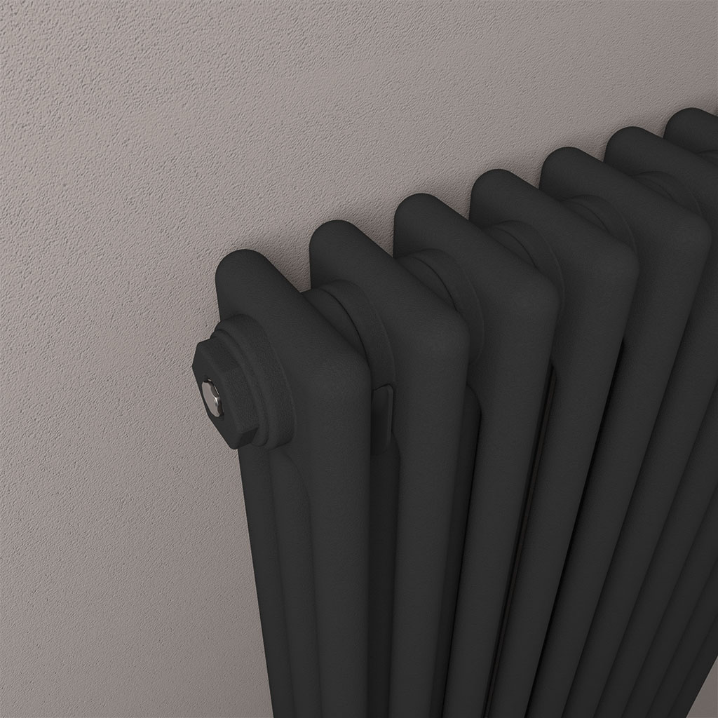 Rivassa 3 Column Radiator 600 x 1148mm Matt Black