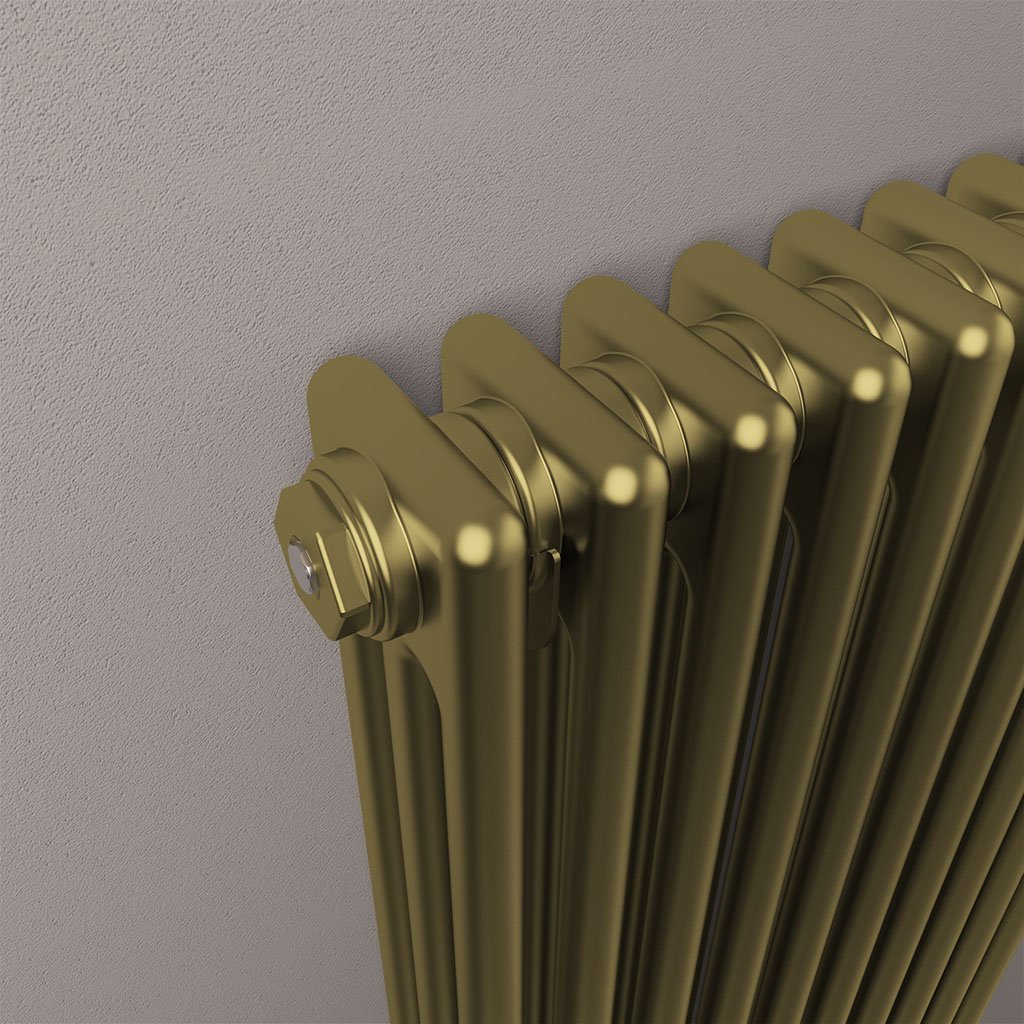 Rivassa 3 Column Radiator 600 x 608mm Bronze Olive