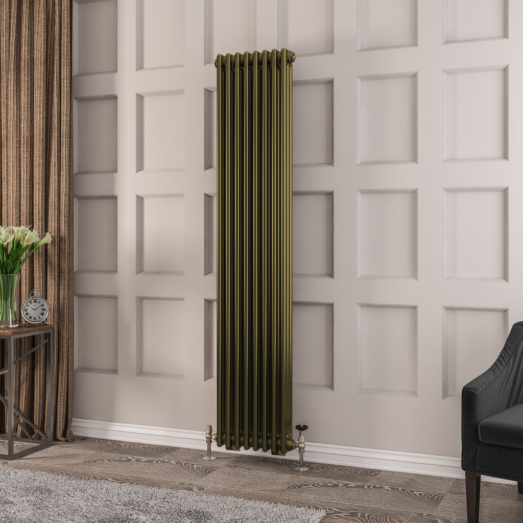 Rivassa 3 Column Radiator 1800 x 383mm Bronze Olive