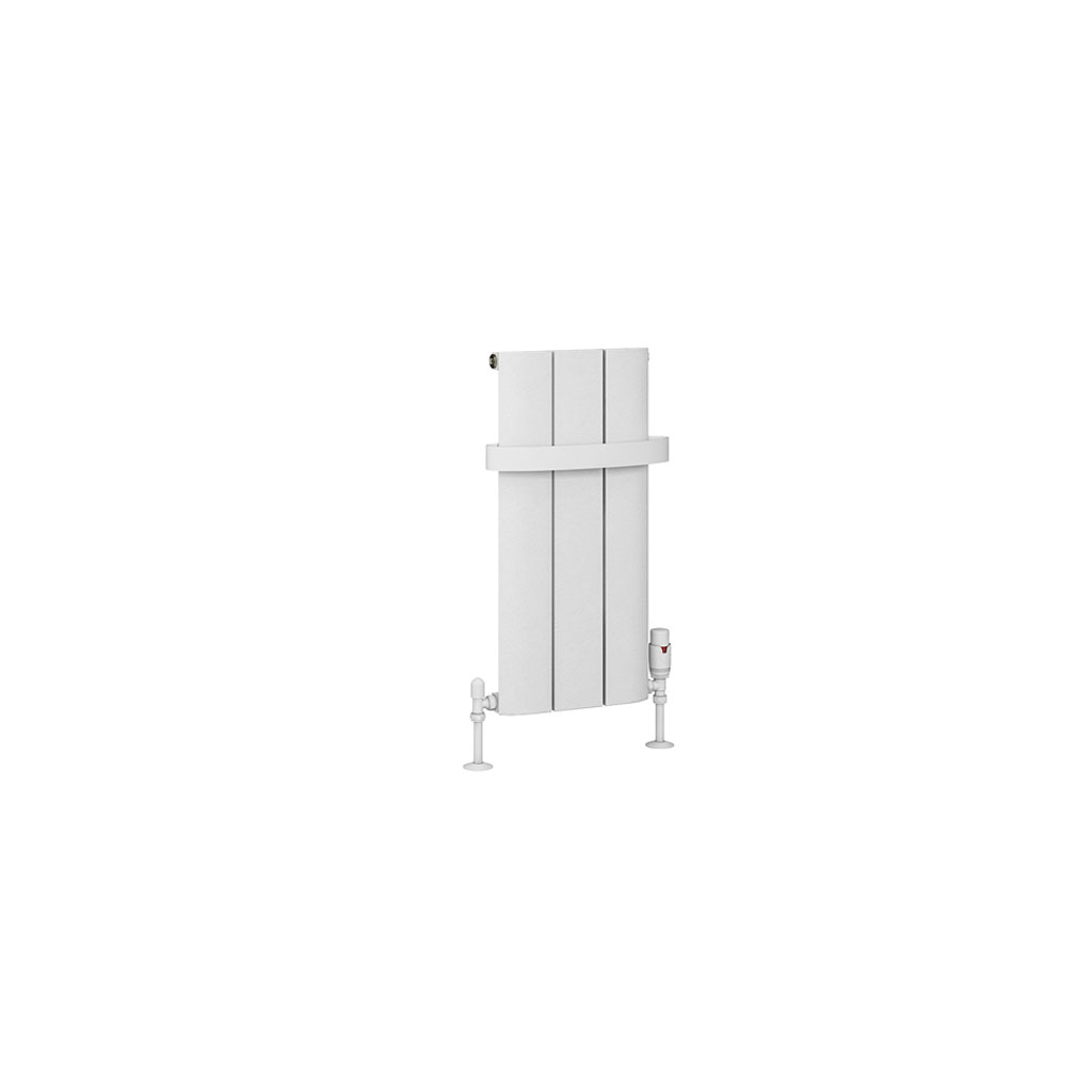 Peretti 600 x 280 Aluminium Radiator Matt White