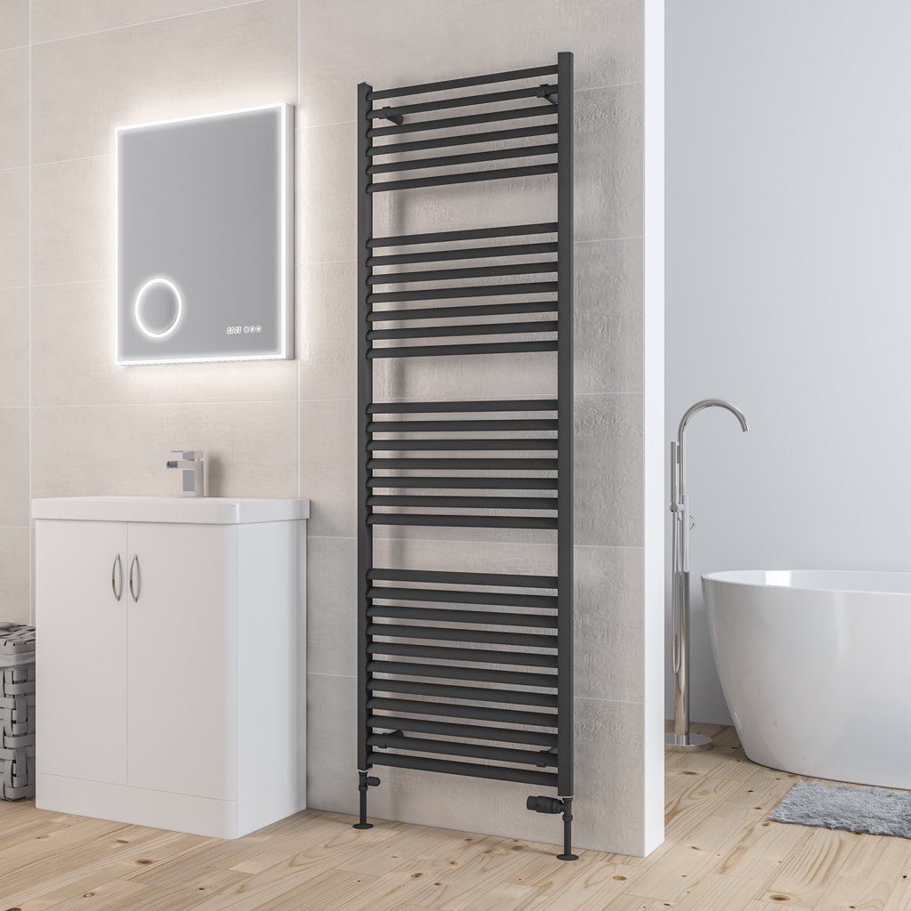 Velor 1800 x 600 Aluminium Towel Rail Matt Anthracite