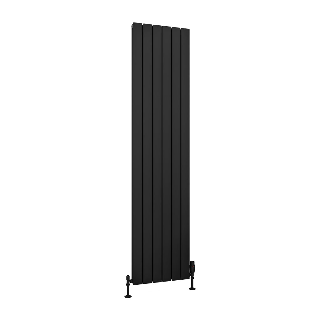 Hadleigh 1800 x 415 Aluminium Radiator Matt Black