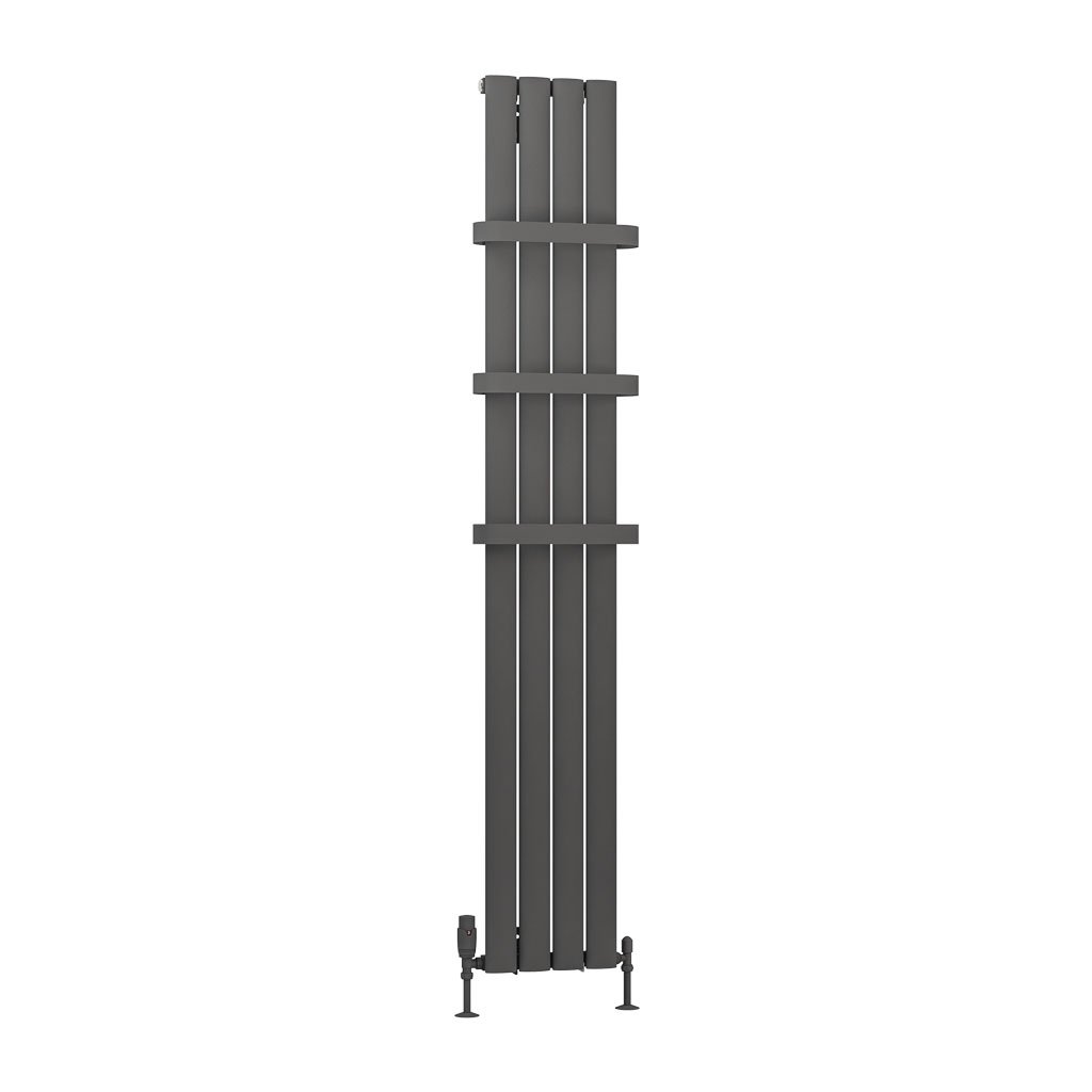 Sandhurst 1800 x 275 Aluminium Radiator Matt Anthracite