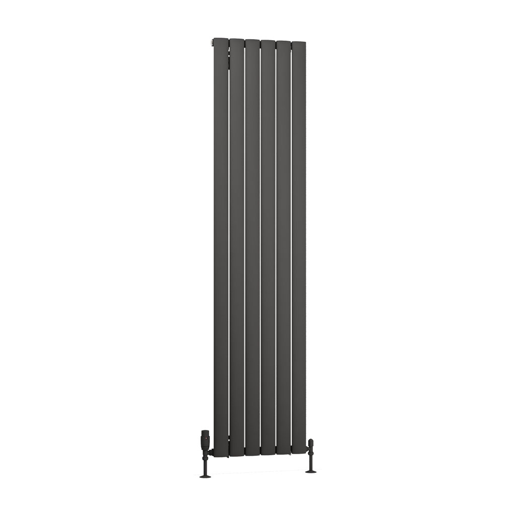 Sandhurst 1800 x 415 Aluminium Radiator Matt Anthracite